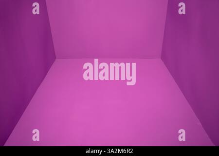 Gli interni delle camere Pink presentano pareti lisce e un pavimento di lusso Foto Stock