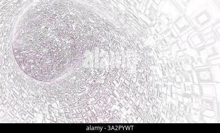 Rendering 3d schema micro tunnel Foto Stock