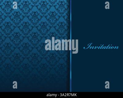 Sfondo astratto e lussuoso blu vintage vintage con sfumature Illustrazione Vettoriale