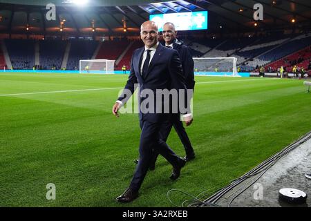 L'allenatore del Portogallo Roberto Martinez davanti alla partita del gruppo A1 della UEFA Nations League ad Hampden Park, Glasgow. Data foto: Martedì 15 ottobre 2024. Foto Stock
