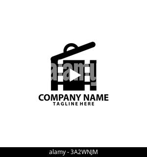 grafica del logo del film indesiderato Illustrazione Vettoriale