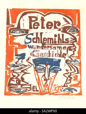 Ernst Ludwig Kirchner - Wondrous Story di Peter Schlemihl: Title Plate - 1915 Foto Stock
