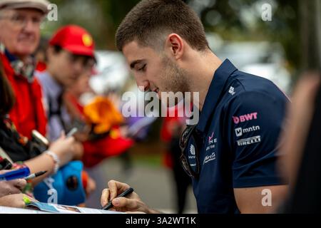 Melbourne, Australia, 13 marzo 2025, Jack Doohan, dall'Australia gareggia per Alpine. Il Gran Premio d'Australia 2025 The Build Up, che si svolge a Melbourne, in Australia. Crediti: Michael Potts/Alamy Live News Foto Stock