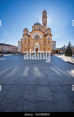 La bellissima Cattedrale di Cristo Salvatore, una chiesa ortodossa serba nel centro di Banja Luka nella Republika Srpska in Bosnia ed Erzegovina. Foto Stock