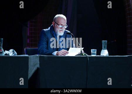 Jan-Gregor Kremp bei der Lit. Colonia 2025 Veranstaltung Twist - Über eine Eskalation auf Hoher SEE a Kulturkirche. Köln, 13.03.2025 *** Jan Gregor Kremp all'evento LIT Cologne 2025 Twist Über eine Eskalation auf Hoher SEE in Kulturkirche Köln, 13 03 2025 foto:XR.xSchmiegeltx/xFuturexImagex twist 5333 Foto Stock