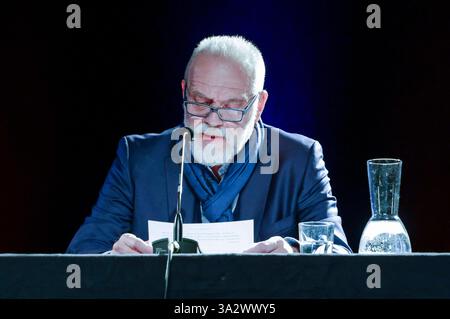 Jan-Gregor Kremp bei der Lit. Colonia 2025 Veranstaltung Twist - Über eine Eskalation auf Hoher SEE a Kulturkirche. Köln, 13.03.2025 *** Jan Gregor Kremp all'evento LIT Cologne 2025 Twist Über eine Eskalation auf Hoher SEE in Kulturkirche Köln, 13 03 2025 foto:XR.xSchmiegeltx/xFuturexImagex twist 5331 Foto Stock