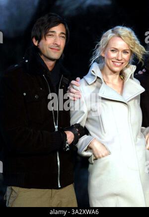 Ottobre 21, 2002 - New York NEW YORK - K46154AR.''KING KONG " NEW YORK PREMIERE CONFERENZA STAMPA.IN TIMES SQUARE a New York City 5-12-2005. ANDREA RENAULT-(Immagine di credito: © Globo foto/ZUMAPRESS.com) Foto Stock