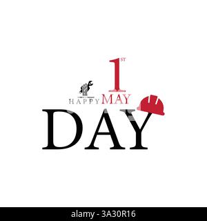 Il giorno di maggio che abbraccia la primavera e celebra il lavoro Illustrazione Vettoriale