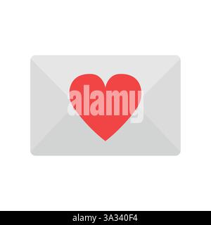 lettera lettera d'amore cartolina di posta elettronica simbolo emoji icona simbolo simbolo simbolo simbolo immagine vettoriale Illustrazione Vettoriale