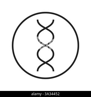 illustrazione vettoriale dell'icona del simbolo emoji del dna Illustrazione Vettoriale
