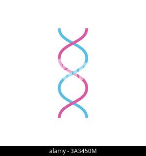 illustrazione vettoriale dell'icona del simbolo emoji del dna Illustrazione Vettoriale