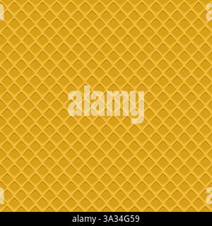 Pattern vettoriale senza cuciture a cialde. Wafer del cartone animato sfondo ripetuto. Consistenza delle piastrelle waffle. Stampa per tessuti Illustrazione Vettoriale