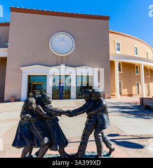 Il Campidoglio dello Stato, Santa Fe, New Mexico, Stati Uniti Foto Stock