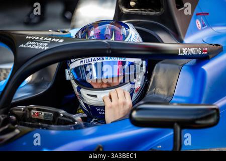 Melbourne, Australie. 15 marzo 2025. BROWNING Luke (gbr), HiTech TGR, Dallara F2 2024, ritratto durante il 1° round del Campionato FIA di Formula 2 2025 dal 14 al 16 marzo 2025 sul circuito Albert Park Grand Prix di Melbourne, Australia - Photo Diederik van der Laan/Dutch Photo Agency/DPPI Credit: DPPI Media/Alamy Live News Foto Stock