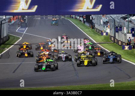 Melbourne, Australie. 15 marzo 2025. Durante il primo round del campionato FIA di Formula 2 2025 dal 14 al 16 marzo 2025 sul circuito Albert Park Grand Prix, a Melbourne, Australia - Photo Diederik van der Laan/Dutch Photo Agency/DPPI Credit: DPPI Media/Alamy Live News Foto Stock