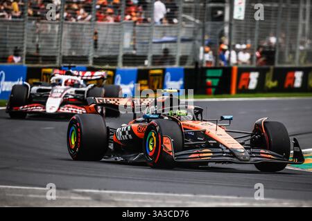 Melbourne, Victoria, Australia. 15 marzo 2025. MELBOURNE, AUSTRALIA - 15 MARZO: Lando Norris, Gran Bretagna, guida la McLaren Formula 1 Team MCL39 durante la terza prova pratica all'Albert Park di Melbourne, Australia (Credit Image: © Chris Putnam/ZUMA Press Wire) SOLO PER USO EDITORIALE! Non per USO commerciale! Foto Stock