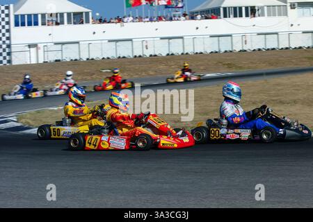 Il pilota svizzero e francese Romain Grosjean ha visto qui all'inizio della sua carriera nel karting nel 2002. Foto Stock