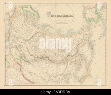 L'Impero russo secondo Kiepert. Siberia e Asia centrale. Mappa FULLARTON c1863 Foto Stock