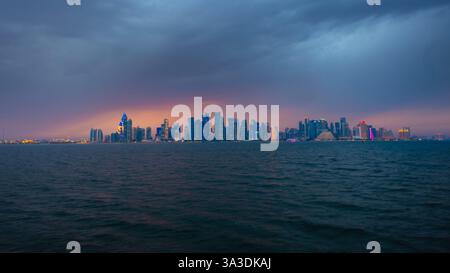 Skyline di Doha Doha Qatar 18-03-2025 Foto Stock