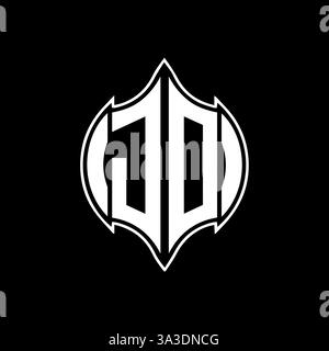 JO iniziali geometriche astratte e moderne, con logo Vector Letter. Logo JO monogramma. Illustrazione Vettoriale