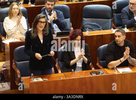 Madrid, 6 marzo 2025. Sessione plenaria dell'Assemblea di Madrid con la sessione di supervisione del governo di Isabel Díaz Ayuso. Foto: Jaime García. ARCHDC. Crediti: Album / Archivo ABC / Jaime García Foto Stock
