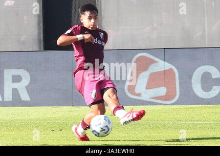 Buenos Aires, Argentina. 15 marzo 2025. Buenos Aires, 15.03.2025: Del River Plate durante la partita per il decimo round di campionato argentino allo stadio Guillermo Laza ( crediti: Néstor J. Beremblum/Alamy Live News Foto Stock