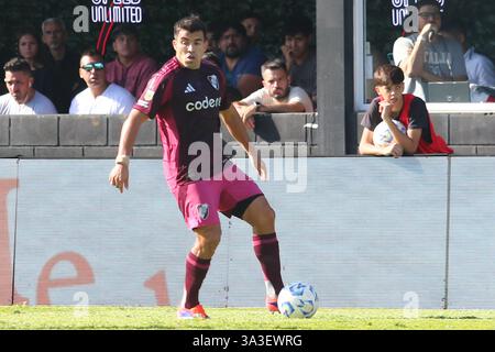 Buenos Aires, Argentina. 15 marzo 2025. Buenos Aires, 15.03.2025: Del River Plate durante la partita per il decimo round di campionato argentino allo stadio Guillermo Laza ( crediti: Néstor J. Beremblum/Alamy Live News Foto Stock