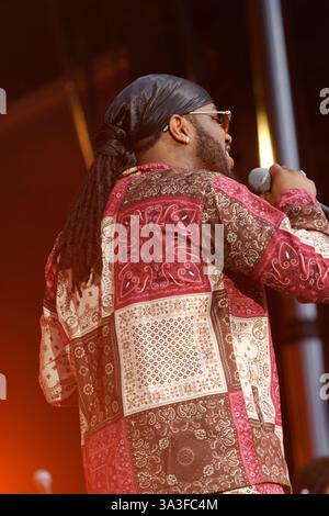 Dee End si esibisce sul palco del festival Francos de Montreal di Montreal. Foto Stock