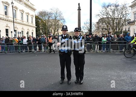 LONDRA, REGNO UNITO. 16 marzo 2025. Annuale St Patrick's Festival 2025, Londra, Regno Unito. (Foto di 李世惠/SEE li/Picture Capital) credito: Vedi li/Picture Capital/Alamy Live News Foto Stock