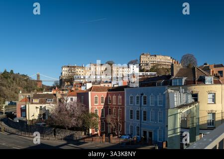 Veduta di Clifton a Bristol, Regno Unito Foto Stock