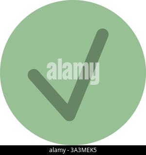 Selezionare l'icona in Design minimalista verde Illustrazione Vettoriale