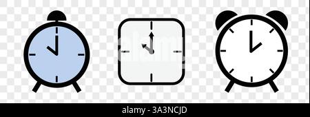 Icona orologio orologio orologio orologio vettoriale Illustrazione Vettoriale