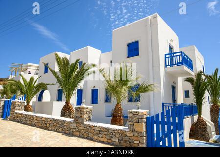 Architettura di stile Cicladico sull'isola di Ano Koufonisi. Piccole Cicladi, Grecia Foto Stock