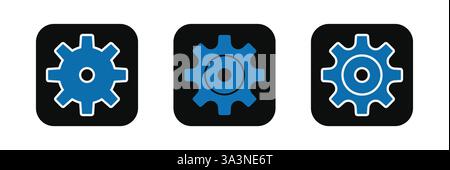 simbolo del simbolo vettoriale dell'icona di impostazione della marcia Illustrazione Vettoriale