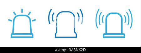 modello di disegno dell'illustrazione vettoriale dell'icona della sirena Illustrazione Vettoriale