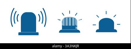 modello di disegno dell'illustrazione vettoriale dell'icona della sirena Illustrazione Vettoriale