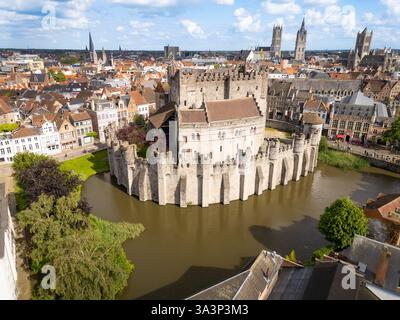 Castello dei conti, Gravensteen, Gand, Belgio Foto Stock
