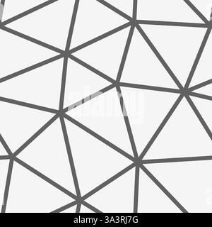 Sfondo con ripetizione triangolare. Colore grigio. Grandi dimensioni dei triangoli. Spessore delle linee normali. Modello ripetibile. Illustrazione vettoriale continua. Illustrazione Vettoriale