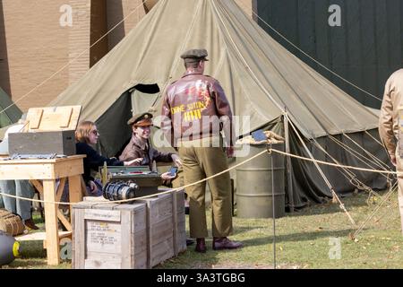 Rievocazione USAF della seconda guerra mondiale Foto Stock