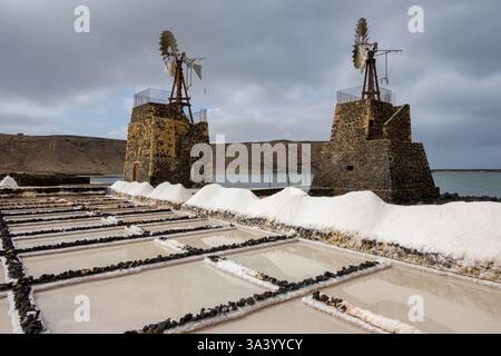 Le saline di Salinas de Janubio. Foto Stock