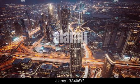 Dubai, Emirati Arabi Uniti - 21 febbraio 2021: Vista da Viewpoint Foto Stock