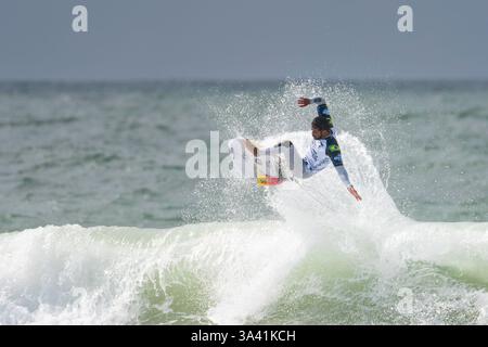 Peniche, Portogallo. 18 marzo 2025. World surf League , MEO Rip Curl Pro Portugal 2025 crediti: Nunoreisinhophotography/Alamy Live News Foto Stock