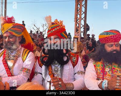 Rajasthan , India Camel Fair Pushkar, Moustache Competition, Foto Stock