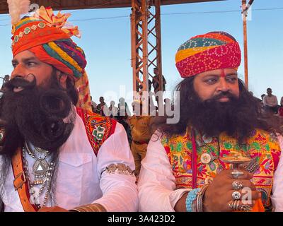 Rajasthan , India Camel Fair Pushkar, Moustache Competition, Foto Stock