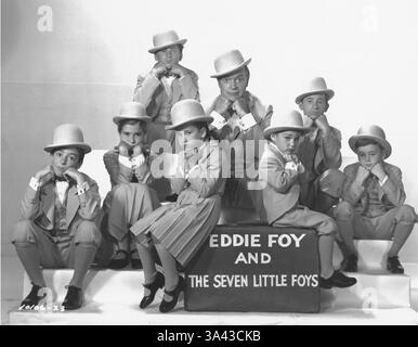 La pubblicita' ha sparato a Eddie Foy e ai Seven Little Foys Foto Stock