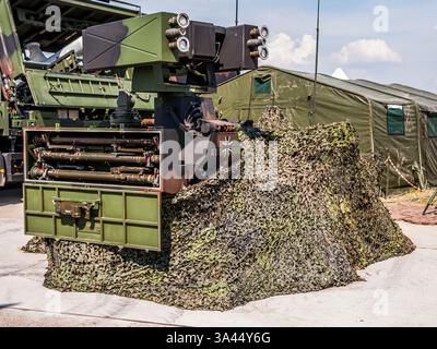 Belin, Germania - 11 giugno 2010: Rheinmetall Wiesel 2 Ozelot Light Air Defence System (LeFlaSys) Weapon Carrier con missile FIM-92 Stinger Foto Stock