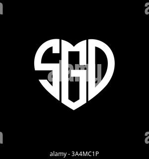 Logo LGO con iniziali geometriche astratte e piatte, design esclusivo e moderno con lettera vettoriale. Logo monogramma LGO. Illustrazione Vettoriale