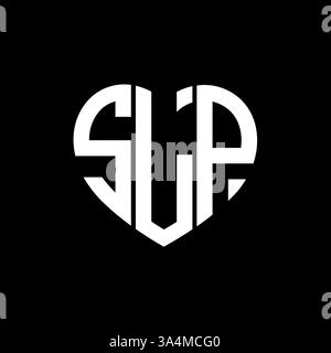 Design esclusivo di SLP con iniziali geometriche astratte e piatte e logo Vector Letter. Logo monogramma SLP. Illustrazione Vettoriale