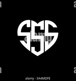 Logo SSS con iniziali geometriche astratte e piatte, design unico e moderno. Logo monogramma SSS. Illustrazione Vettoriale