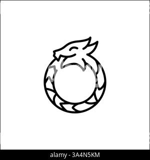Icona di Ouroboros Illustrazione Vettoriale